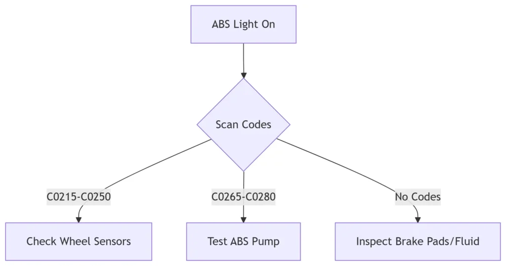 ABS Car Light On: Causes, Fixes & When It’s Dangerous (Expert Advice) 3 Diagnostic Flowchart to the abs car light