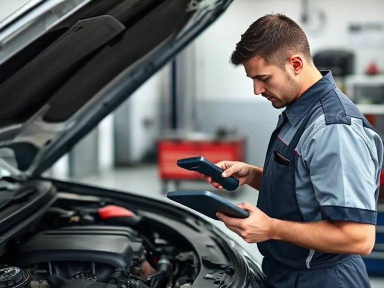 ABS Car Light On: Causes, Fixes & When It’s Dangerous (Expert Advice) 4 Master mechanic diagnosing ABS fault code C0245 on a Honda Civic - real-world repair example with scan tool