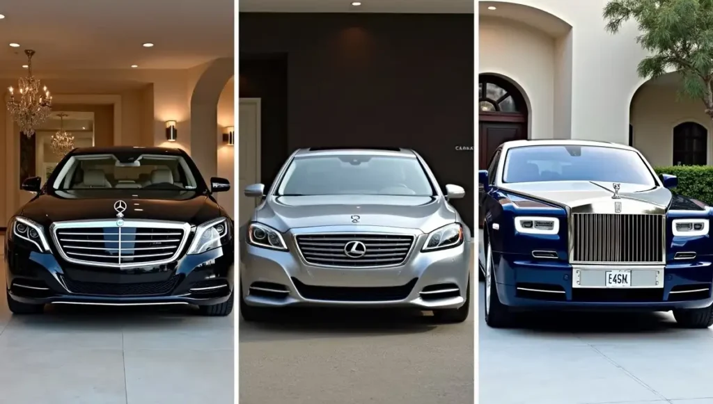 Most Comfortable Cars: The Ultimate Guide to Smooth, Stress-Free Driving 3 Visual comparison of the most comfortable cars of all time: Mercedes-Benz S-Class, Lexus LS, and Rolls-Royce Phantom.