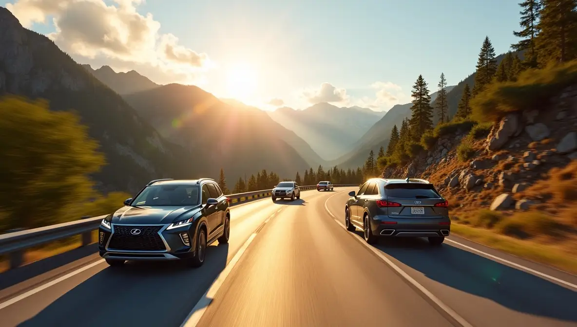 Top-rated SUVs among the most comfortable cars for road trips, including the Lexus RX and Audi Q7.
