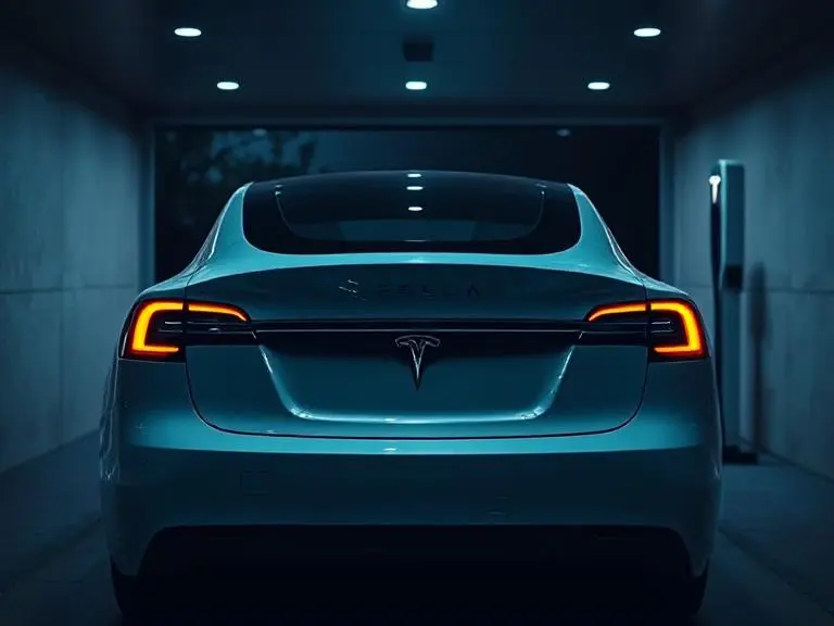 Tesla Problems and Solutions: What Every Owner and Enthusiast Needs to Know 3 Tesla vehicle charging at home with screen set to 80% charge limit, illustrating smart battery care for extended Tesla battery life and health.