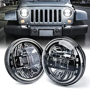 How to Install LED Headlights (Car & Motorcycle) Like a Pro 3 Xprite 7" LED Round Headlights Compatible with 1997-2018 Jeep Wrangler JK JKU LJ CJ TJ Hummer H1 H2, Halo Ring Headlamps DOT Approved, High/Low Sealed Beam, Plug & Play, Black