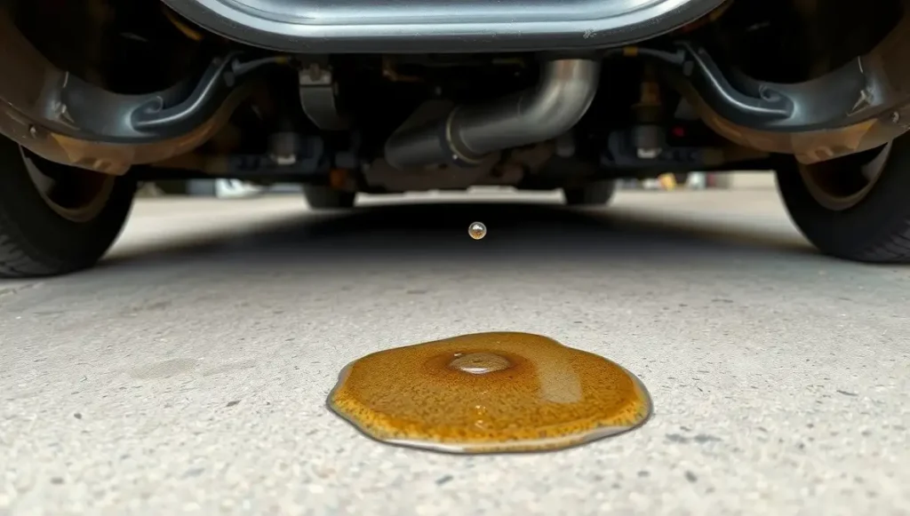 home 7 Gas smell source visible gasoline leak from car's fuel line.