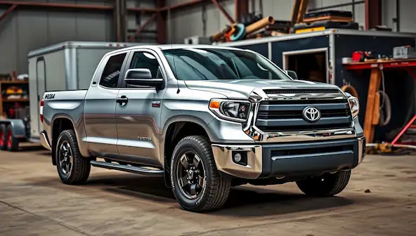 Used Toyota Tundra 2014 V8 classic parked at a worksite