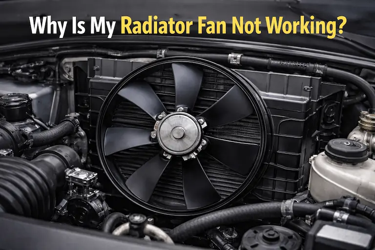 Why Your Car Radiator Fan Is Not Working: Real Reasons, Real Fixes, From a Mechanic Who’s Seen It All 2 Car engine bay close-up showing a radiator cooling fan.